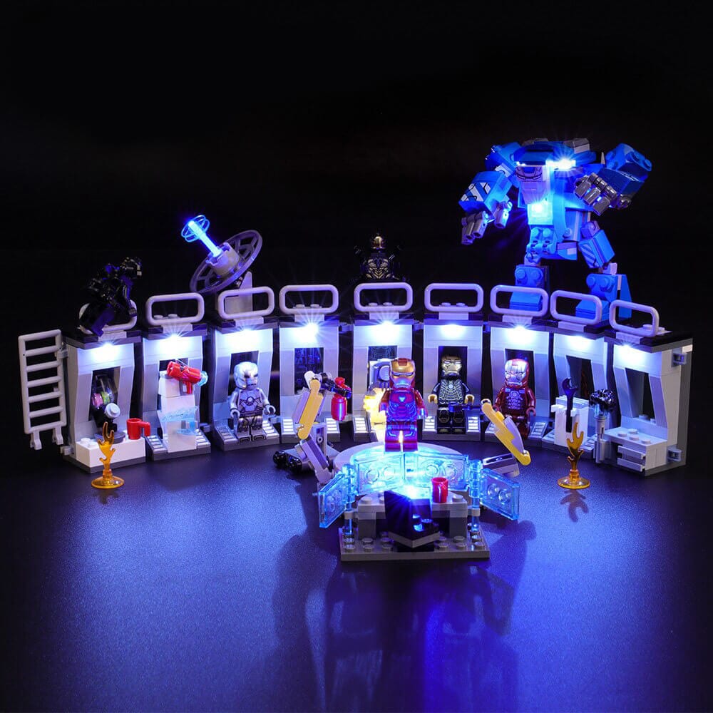 Light Kit for Tony Stark Armored hall #76125