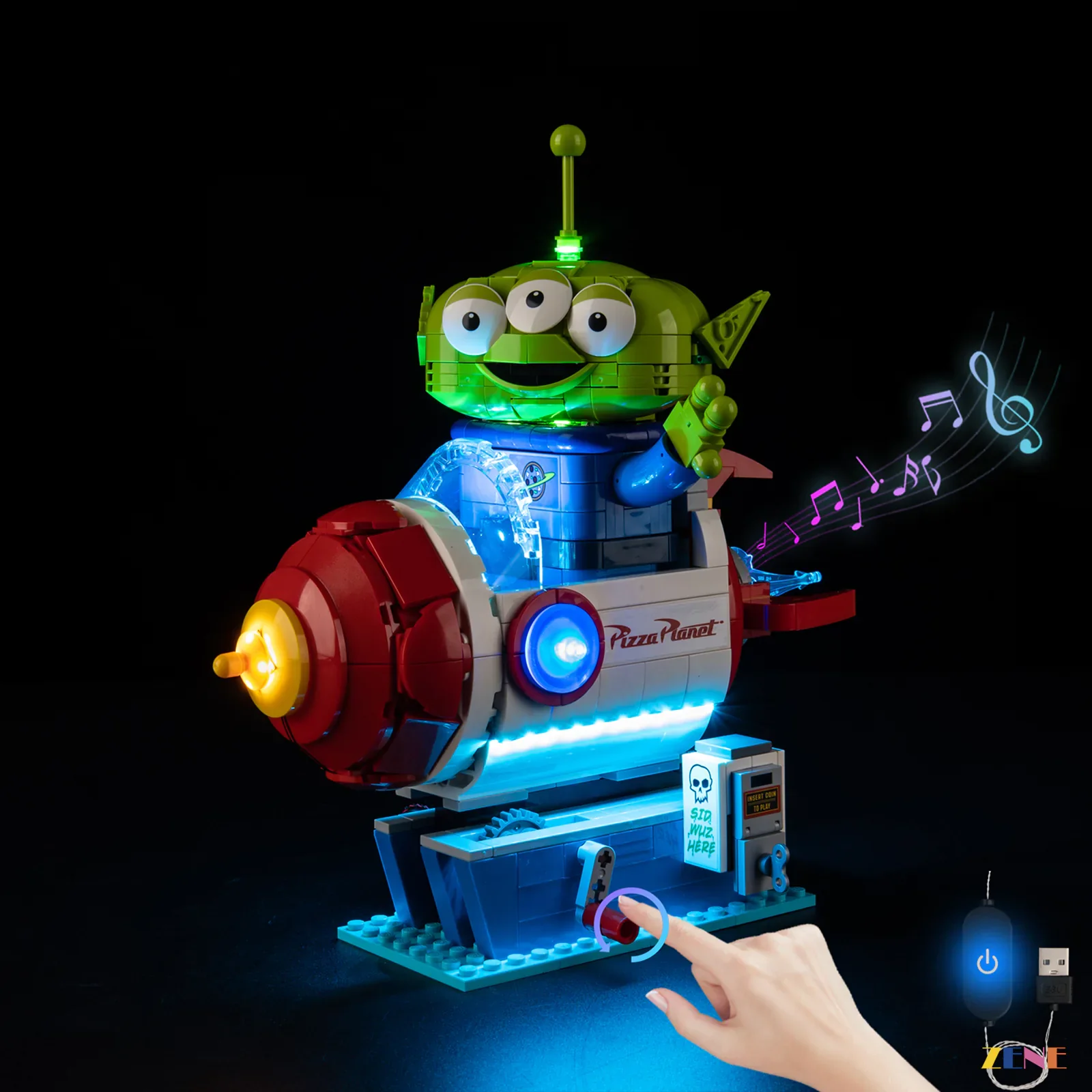 Light Kit for Alien with Pizza Planet Rocket Ride #43307 - Image 2
