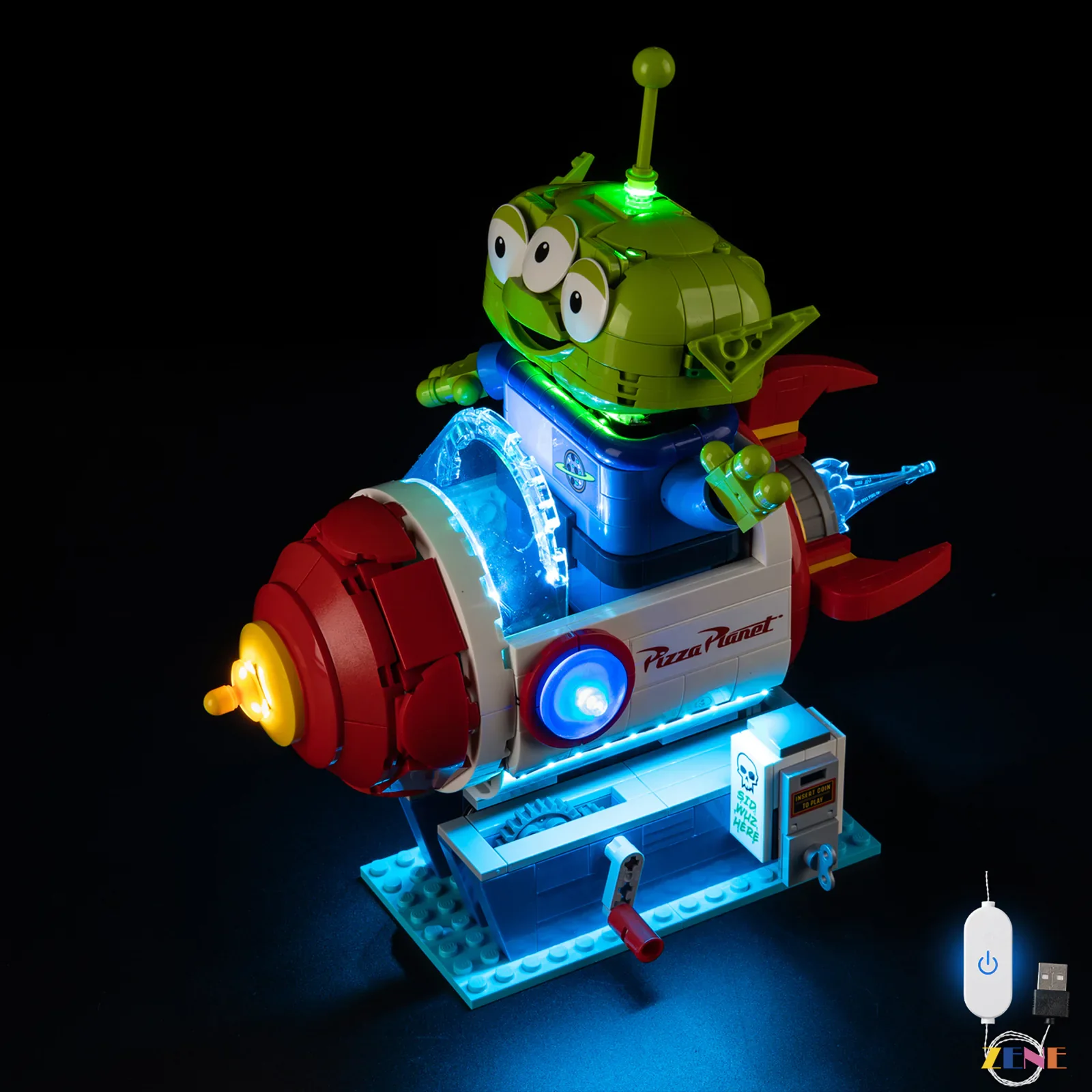 Light Kit for Alien with Pizza Planet Rocket Ride #43307 - Image 4