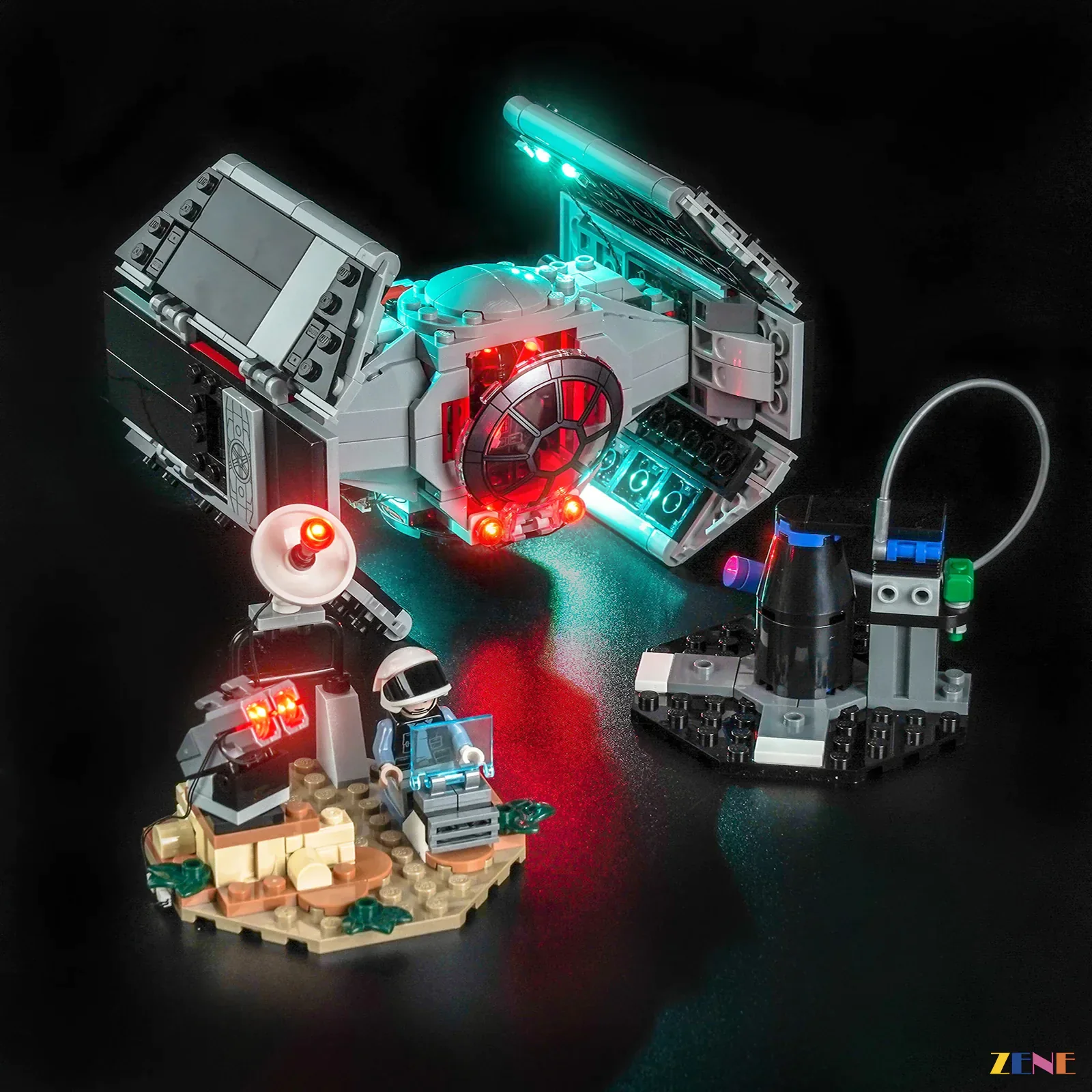 Light Kit for SMART Play: Darth Vader's TIE Fighter #75421 - Image 8