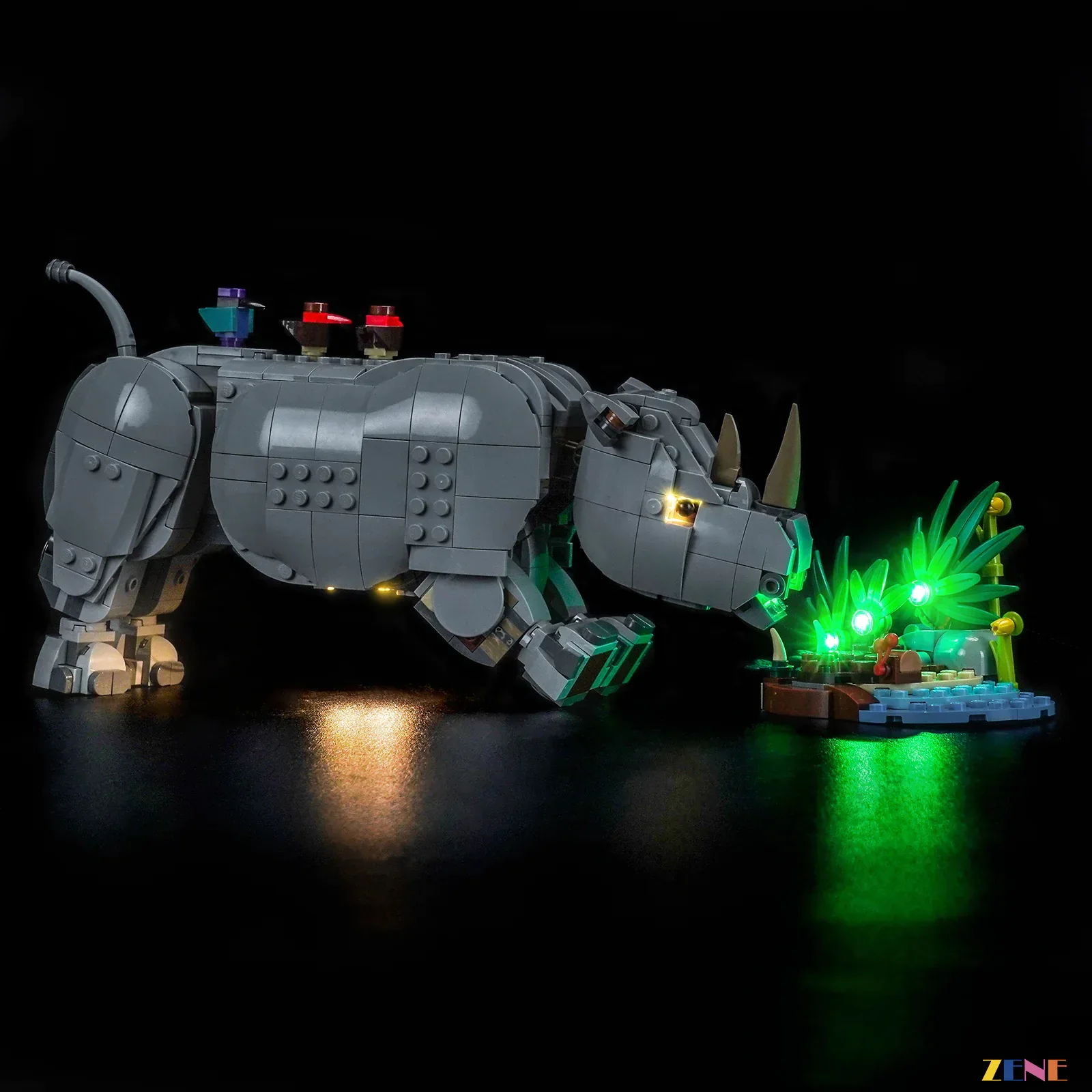Light Kit for Wild Animals: Majestic Rhino with Birds #31171