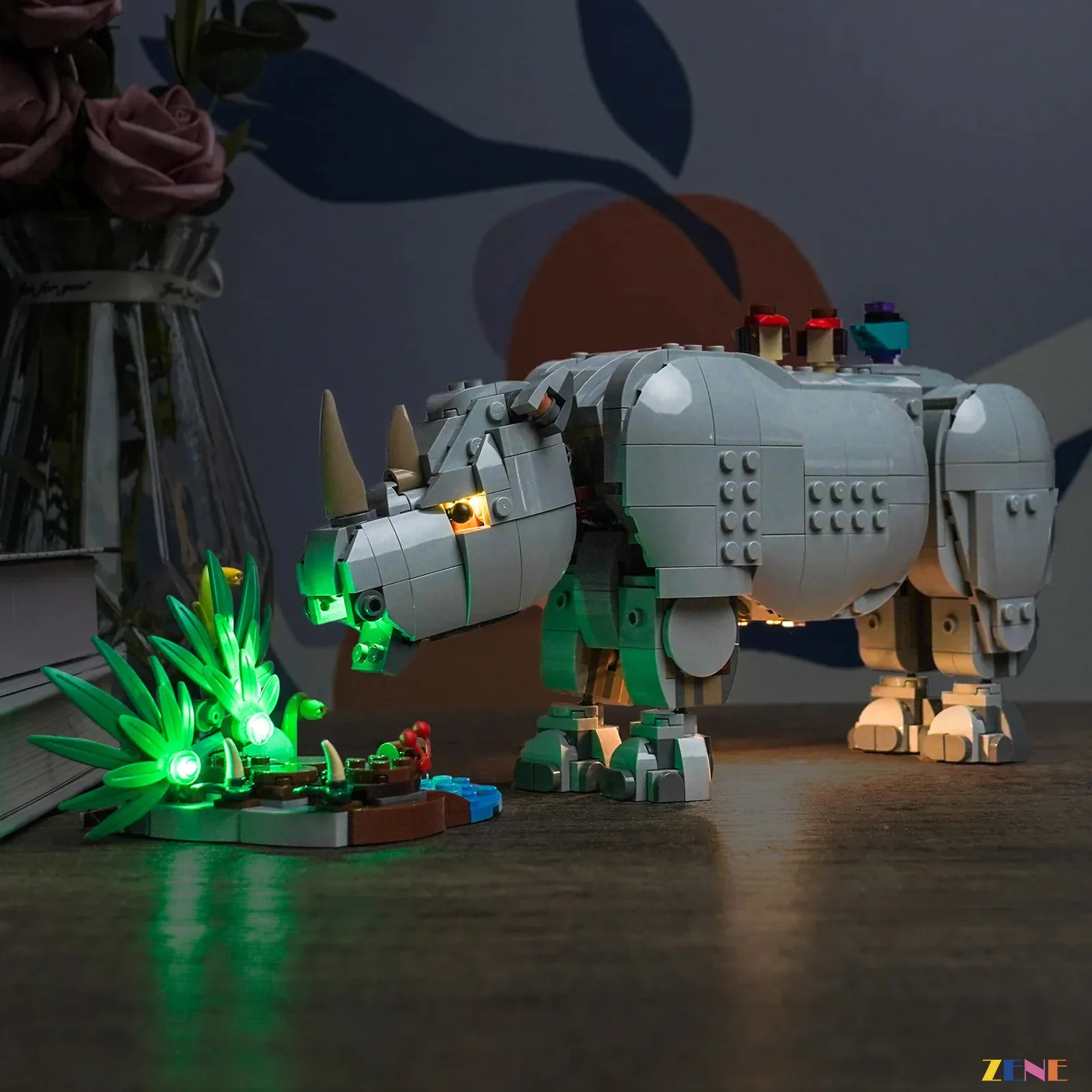 Light Kit for Wild Animals: Majestic Rhino with Birds #31171 - Image 7