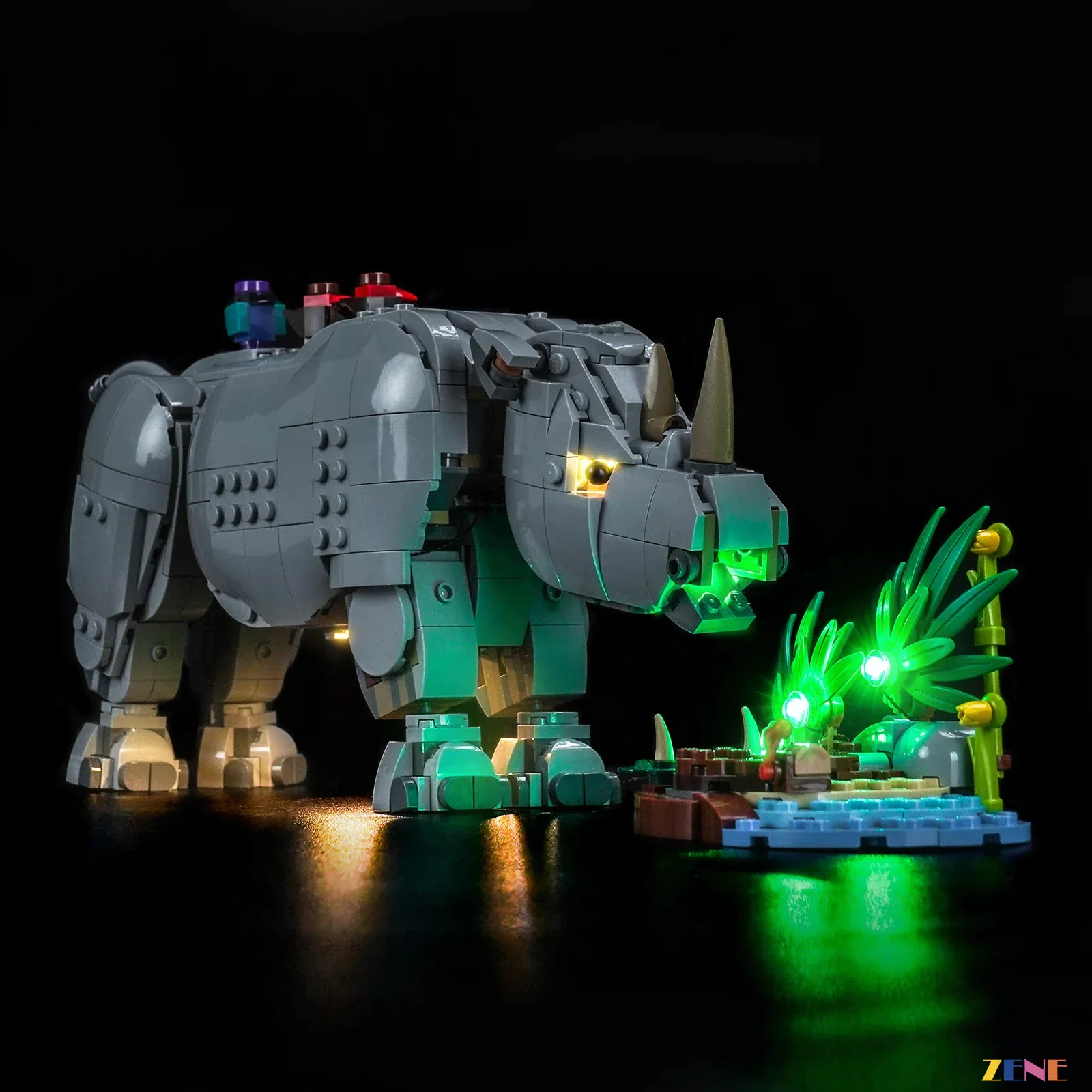 Light Kit for Wild Animals: Majestic Rhino with Birds #31171 - Image 8
