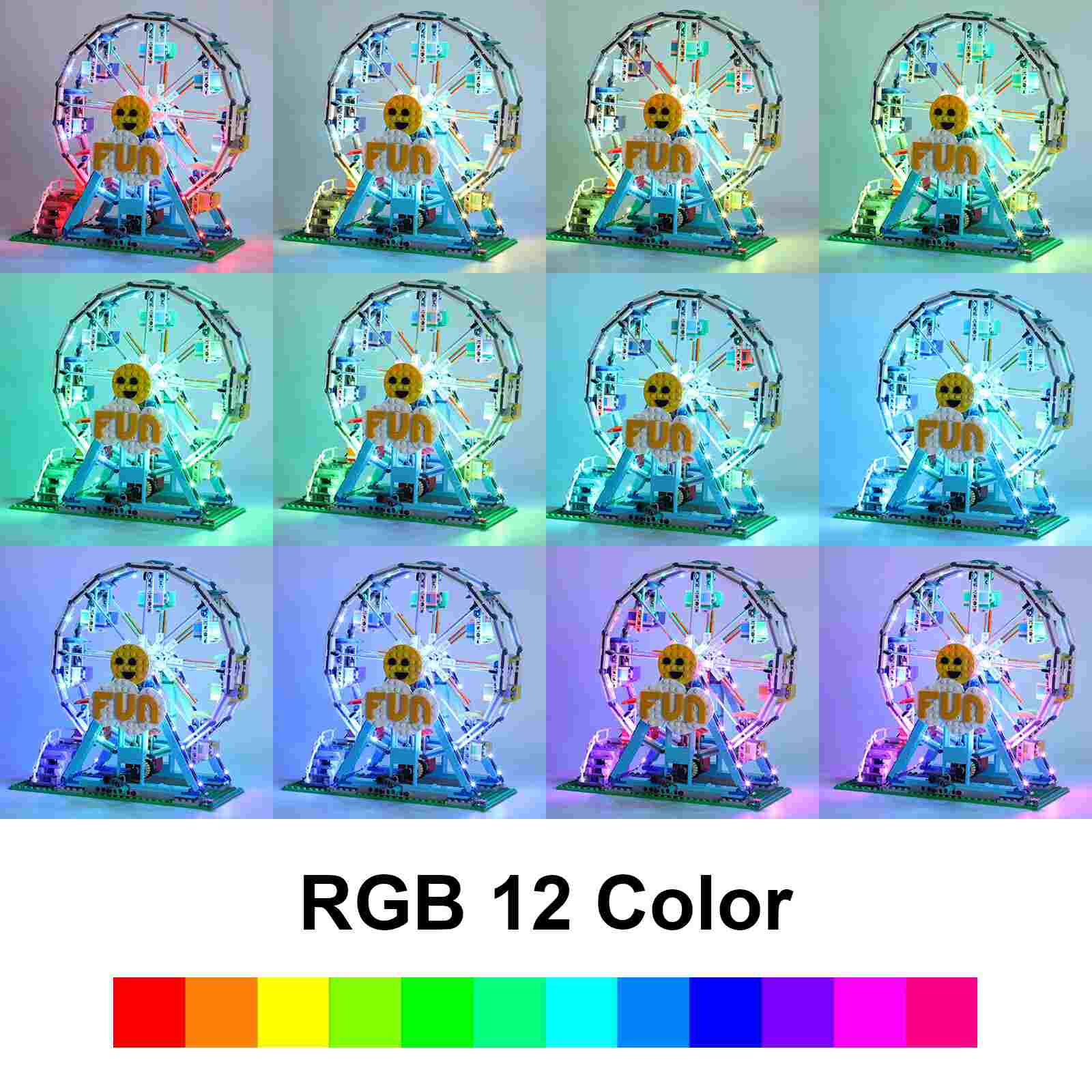 Light Kit for Ferris Wheel #31119 (RC & 12 RGB Colors) - Image 5
