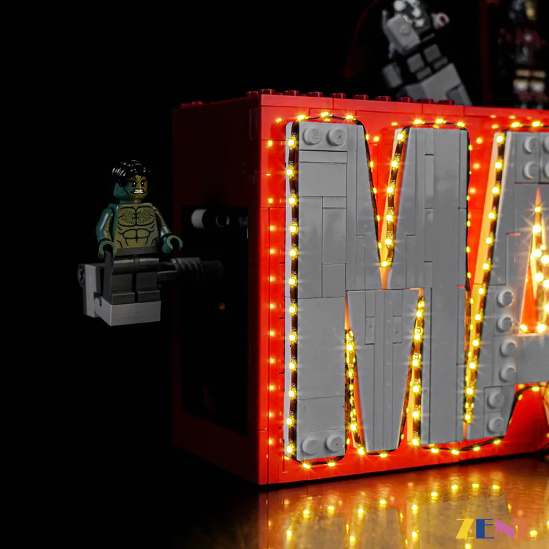 Light Kit for Marvel Logo & Minifigures #76313 - Image 5