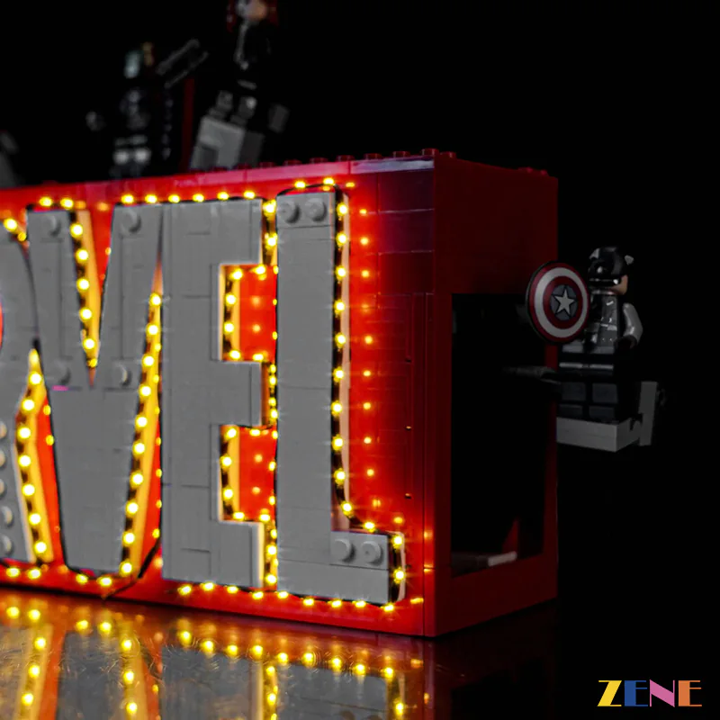 Light Kit for Marvel Logo & Minifigures #76313 - Image 6