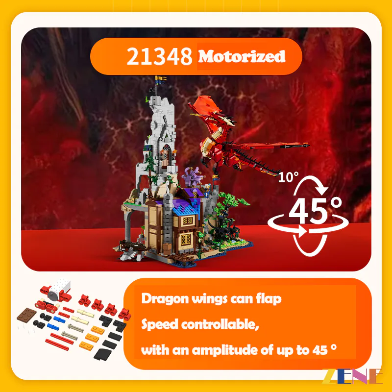 Motorized Kit for Dungeons Dragons Red Dragon's Tale #21348 Power Functions - Image 3