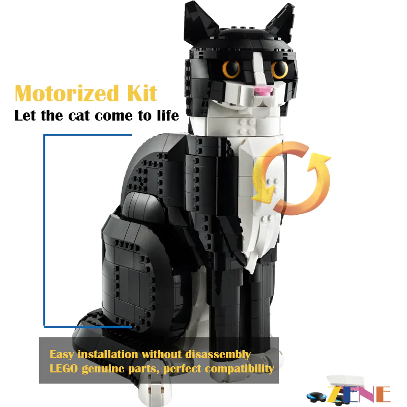 Motorized Kit for Tuxedo Cat Pet #21349 Power Functions - Image 3