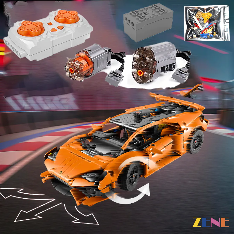 Power Functions for Lamborghini Huracán Tecnica Orange #42196 RC Motorized