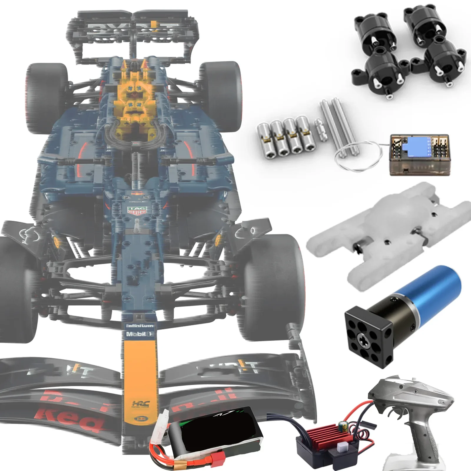 Power Functions Kit for Red Bull Racing RB20 F1 Car #42206 (High Performance RC) - Image 3