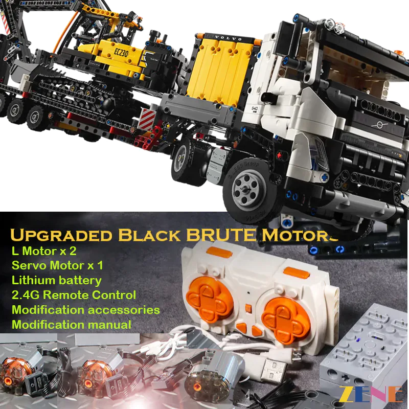 Power Functions Kit for Volvo FMX Truck & EC230 Electric Excavator #42175 Motorized - Image 7