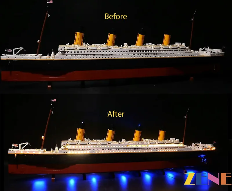 Light Kit for Titanic Ship #10294 (Ice Blue Ver.) - Image 6